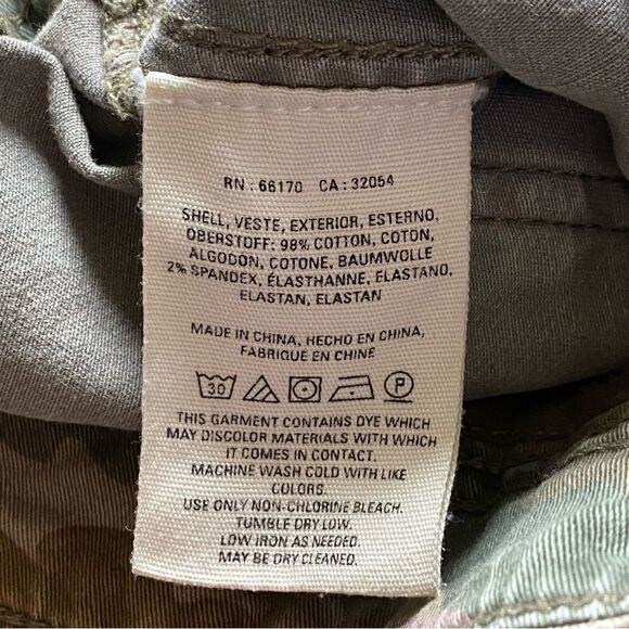 Anthropologie Camo Pants Skinny Jeans Streetwear Boho Button Fly 25 - Picture 10 of 12